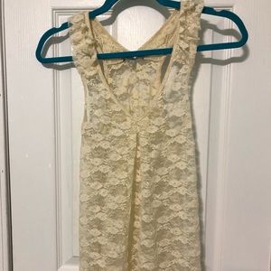 Cream Lace Tanktop